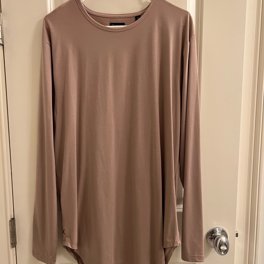 Cuts Clothing Elongated Long Sleeve AO T-Shirt, Size XXL, in Mountain Mist